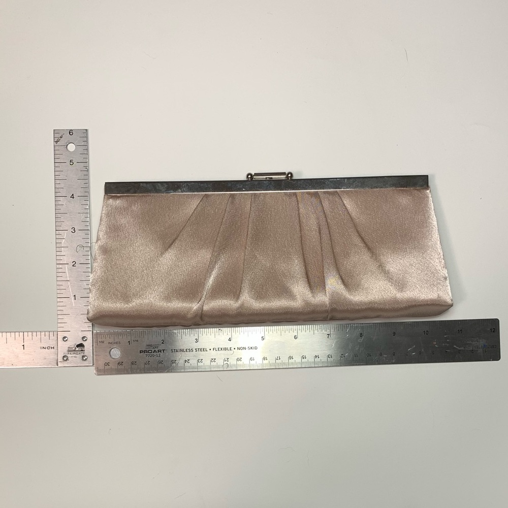 Jessica McClintock champagne clutch. NWT.